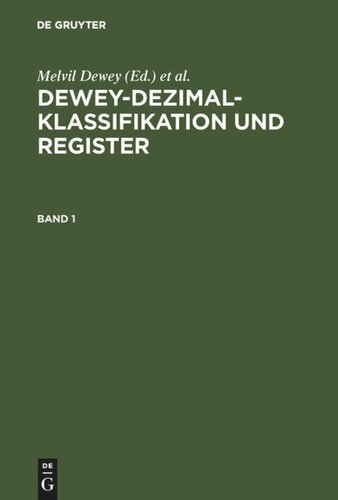 Dewey-Dezimalklassifikation und Register: DDC 22