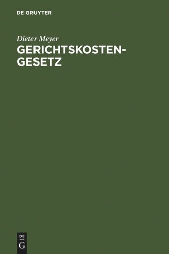 Gerichtskostengesetz: Kommentar