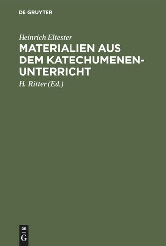 Materialien aus dem Katechumenen-Unterricht
