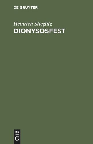 Dionysosfest: Lyrische Tragödie