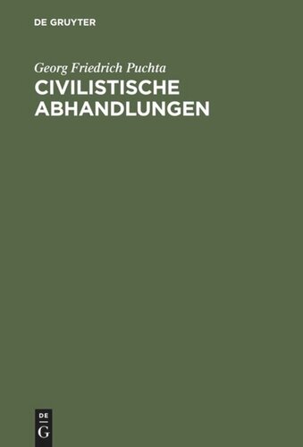 Civilistische Abhandlungen