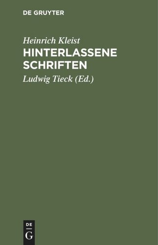 Hinterlassene Schriften