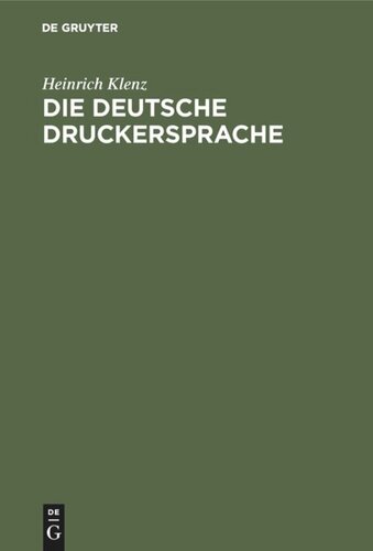 Die deutsche Druckersprache