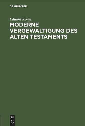 Moderne Vergewaltigung des Alten Testaments