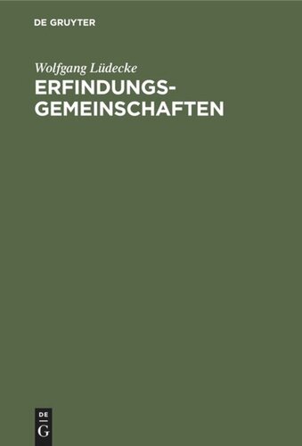 Erfindungsgemeinschaften: (Rechte und Pflichten des Miterfinders)