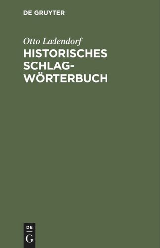 Historisches Schlagwörterbuch: Ein Versuch