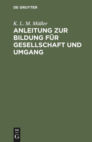 Anleitung zur Bildung für Gesellschaft und Umgang