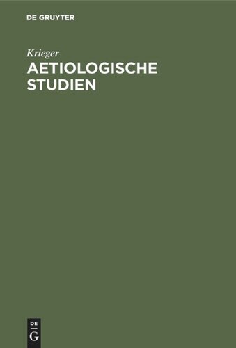 Aetiologische Studien: Ueber die Disposition zu Catarrh, Croup und Diphteritis der Luftwege