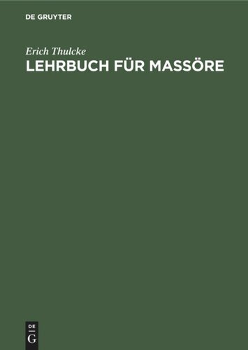 Lehrbuch für Massöre