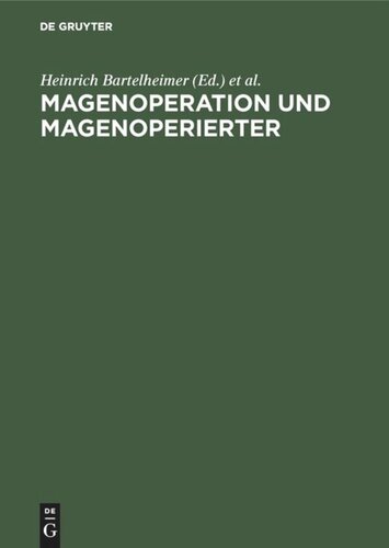 Magenoperation und Magenoperierter