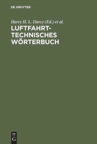 Luftfahrttechnisches Wörterbuch: Deutsch-Englisch