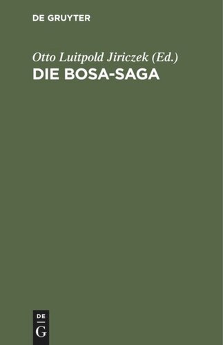 Die Bosa-Saga: In 2 Fassungen nebst Proben aus den Bosa-Rimur