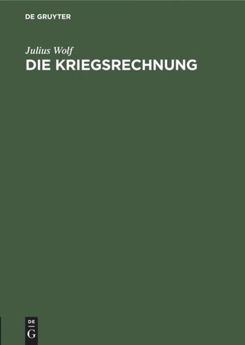 Die Kriegsrechnung