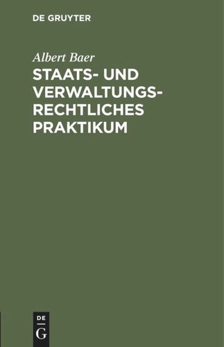 Staats- und verwaltungsrechtliches Praktikum