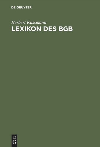 Lexikon des BGB