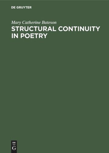 Structural continuity in poetry: A linguistic study of five Pre-Islamic Arabic Odes
