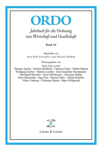 ORDO 63: Jahrbuch für die Ordnung von Wirtschaft und Gesellschaft