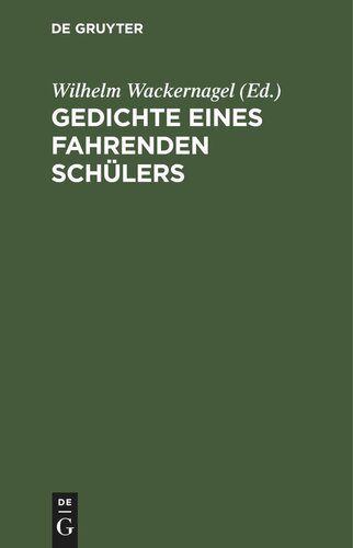 Gedichte eines fahrenden Schülers