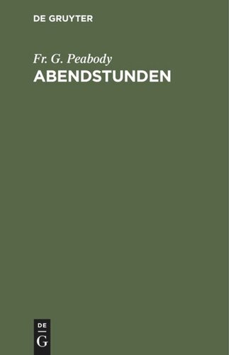 Abendstunden: Religiöse Betrachtungen
