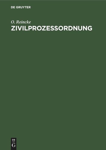 Zivilprozessordnung: Nachtrag und Deckblätter