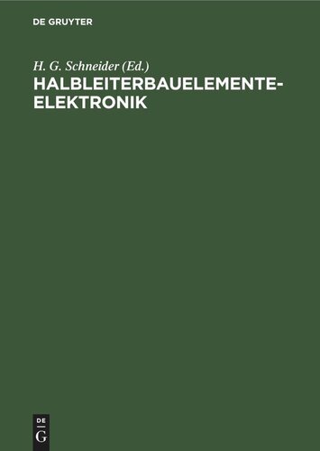 Halbleiterbauelementeelektronik: Ausgewählte Beiträge