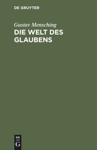 Die Welt des Glaubens: Predigten