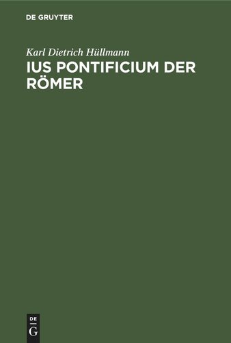 Ius pontificium der Römer
