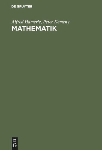 Mathematik: Einführung für Wirtschafts- und Sozialwissenschaftler