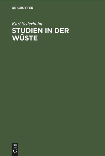 Studien in der Wüste