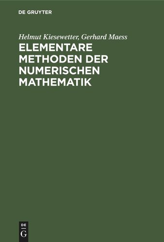 Elementare Methoden der numerischen Mathematik