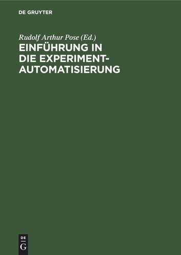 Einführung in die Experimentautomatisierung