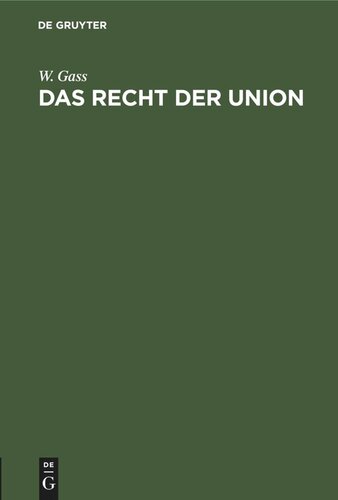 Das Recht der Union: Eine Schutzrede