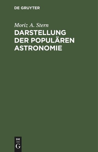 Darstellung der populären Astronomie