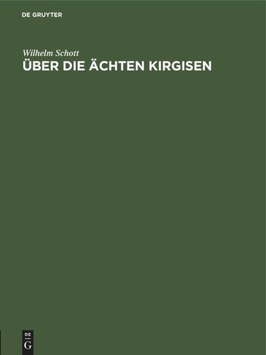 Über die Ächten Kirgisen