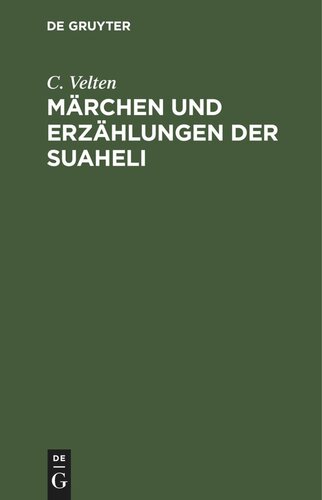 Märchen und Erzählungen der Suaheli