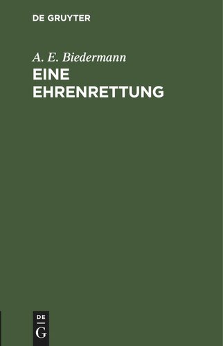 Eine Ehrenrettung