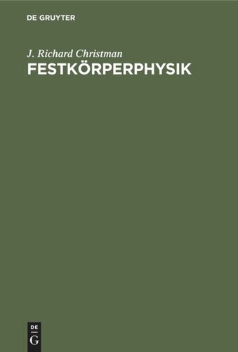 Festkörperphysik: Die Grundlagen