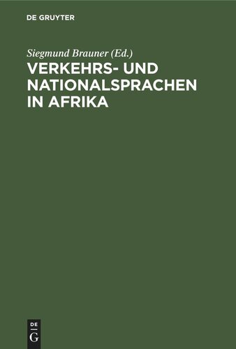Verkehrs- und Nationalsprachen in Afrika