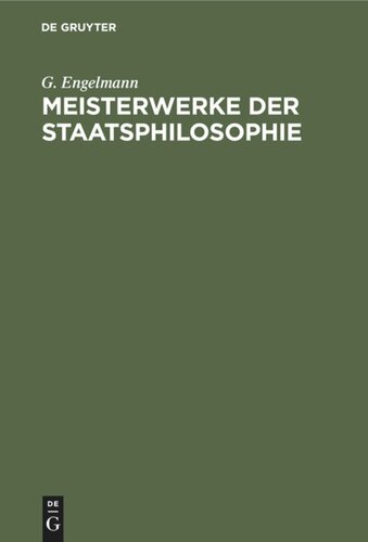 Meisterwerke der Staatsphilosophie