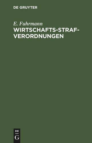 Wirtschafts-Strafverordnungen