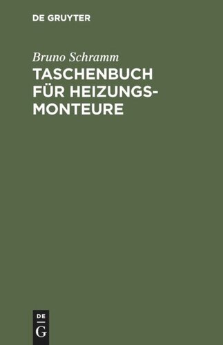 Taschenbuch für Heizungs-Monteure