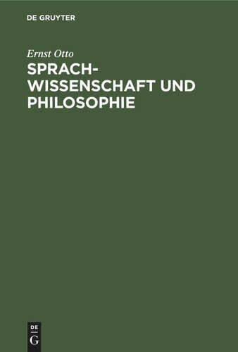 Sprachwissenschaft und Philosophie: Ein Beitrag zur Einheit von Forschung und Lehre