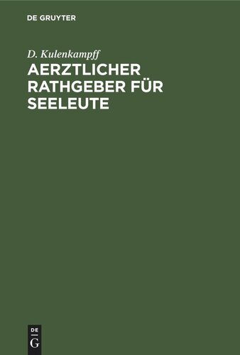 Aerztlicher Rathgeber für Seeleute
