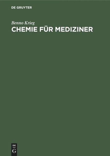 Chemie für Mediziner: Zum Gegenstandskatalog