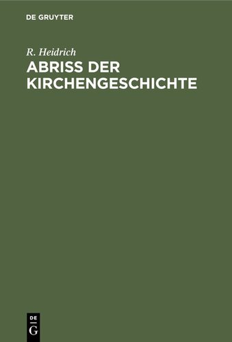Abriß der Kirchengeschichte