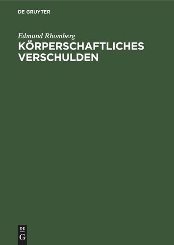 Körperschaftliches Verschulden