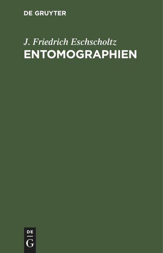 Entomographien: Erste Lieferung
