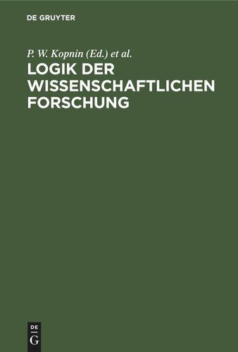 Logik der wissenschaftlichen Forschung