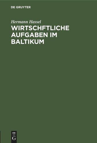 Wirtschftliche Aufgaben im Baltikum