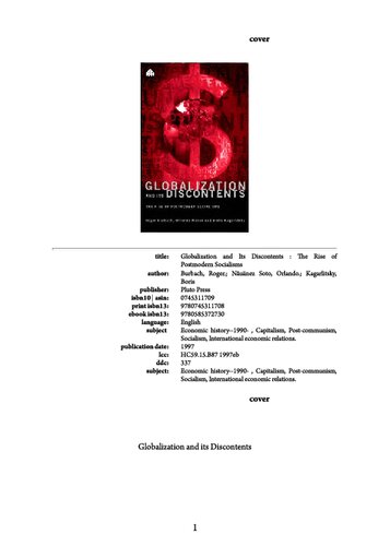 Globalization and Its Discontents: The Rise of Postmodern Socialisms